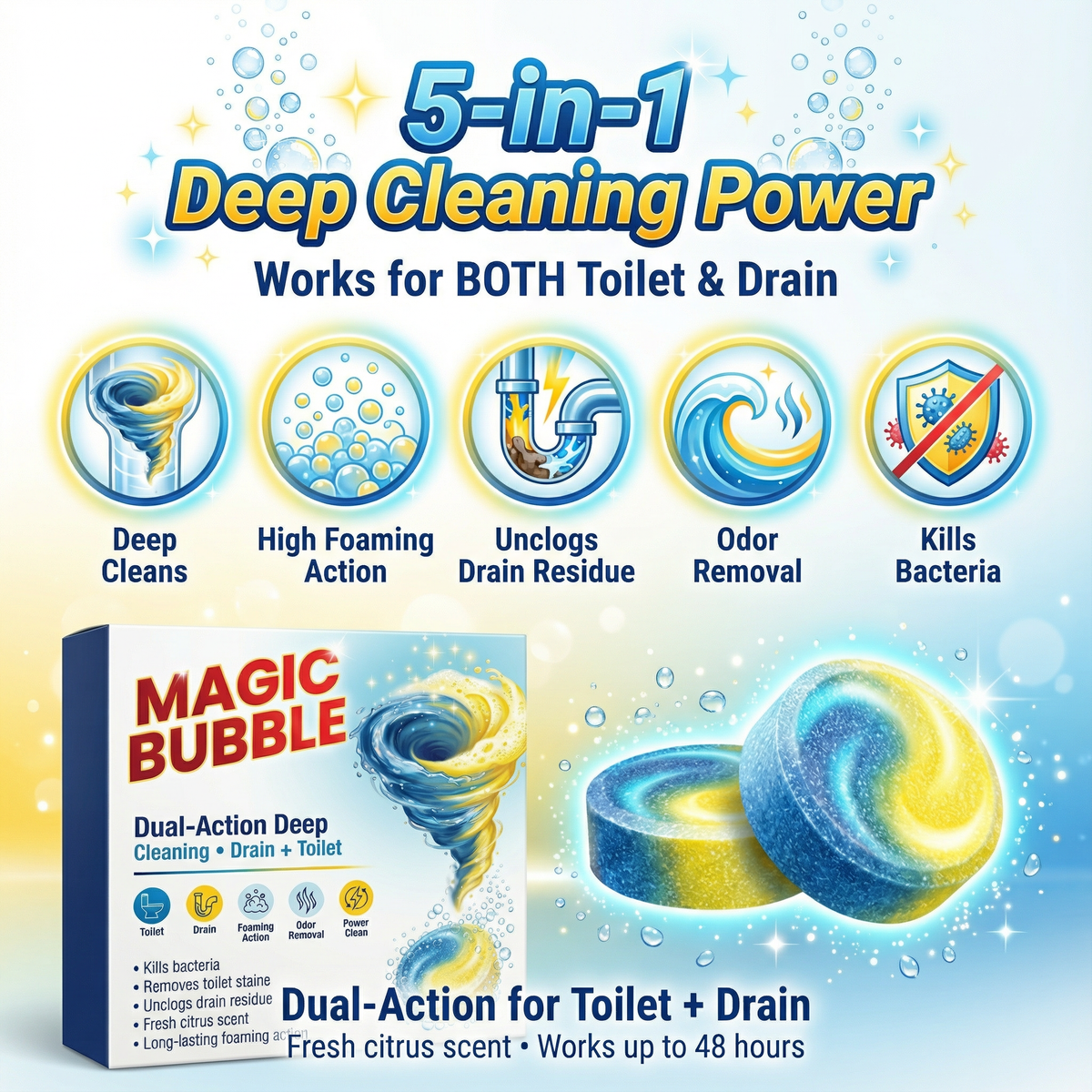 Magic Bubble Cleaning Tablets | 🔥BUY 1 GET 3 FREE🔥