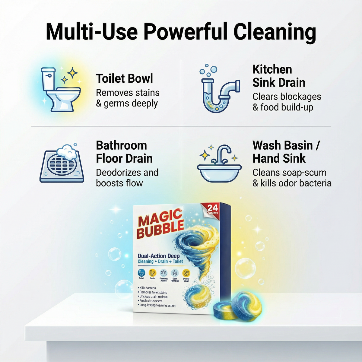 Magic Bubble Cleaning Tablets | 🔥BUY 1 GET 3 FREE🔥