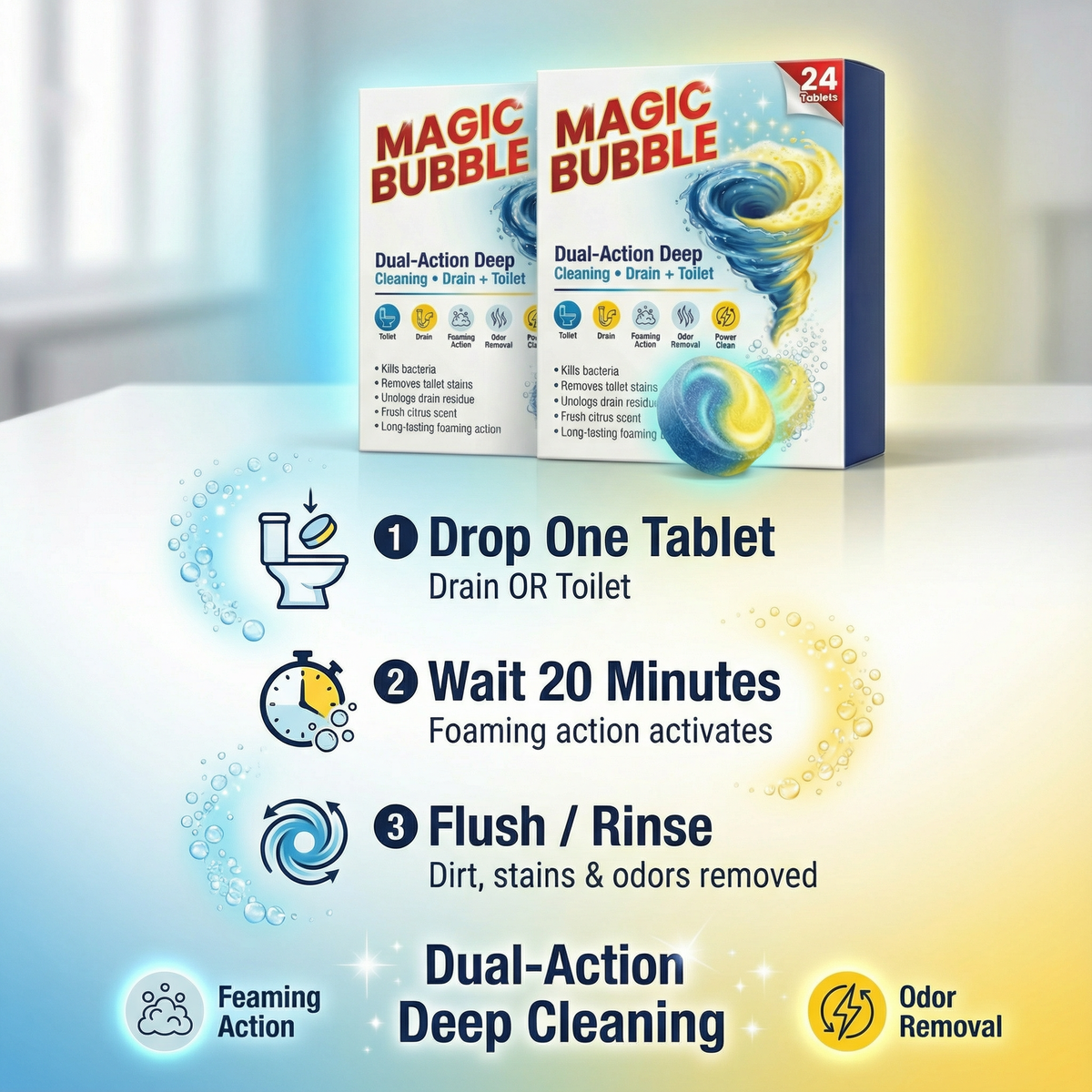 Magic Bubble Cleaning Tablets | 🔥BUY 1 GET 3 FREE🔥